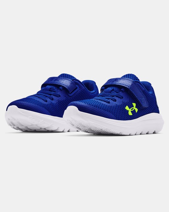 Pre-School UA Surge 2 AC Running Shoes in Blue image number 3